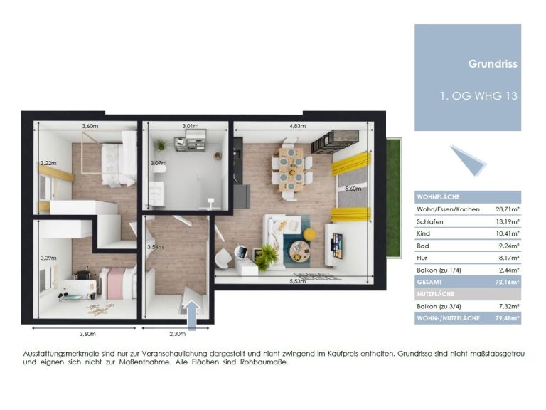 Grundriss Wohnung 3 Grundriss Wohnung 3
