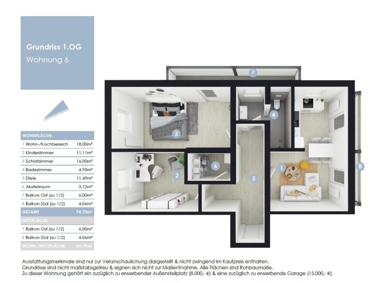 Grundriss Wohnung 6 Grundriss Wohnung 6