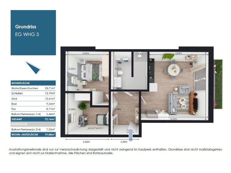 Grundriss Wohnung 3 Grundriss Wohnung 3